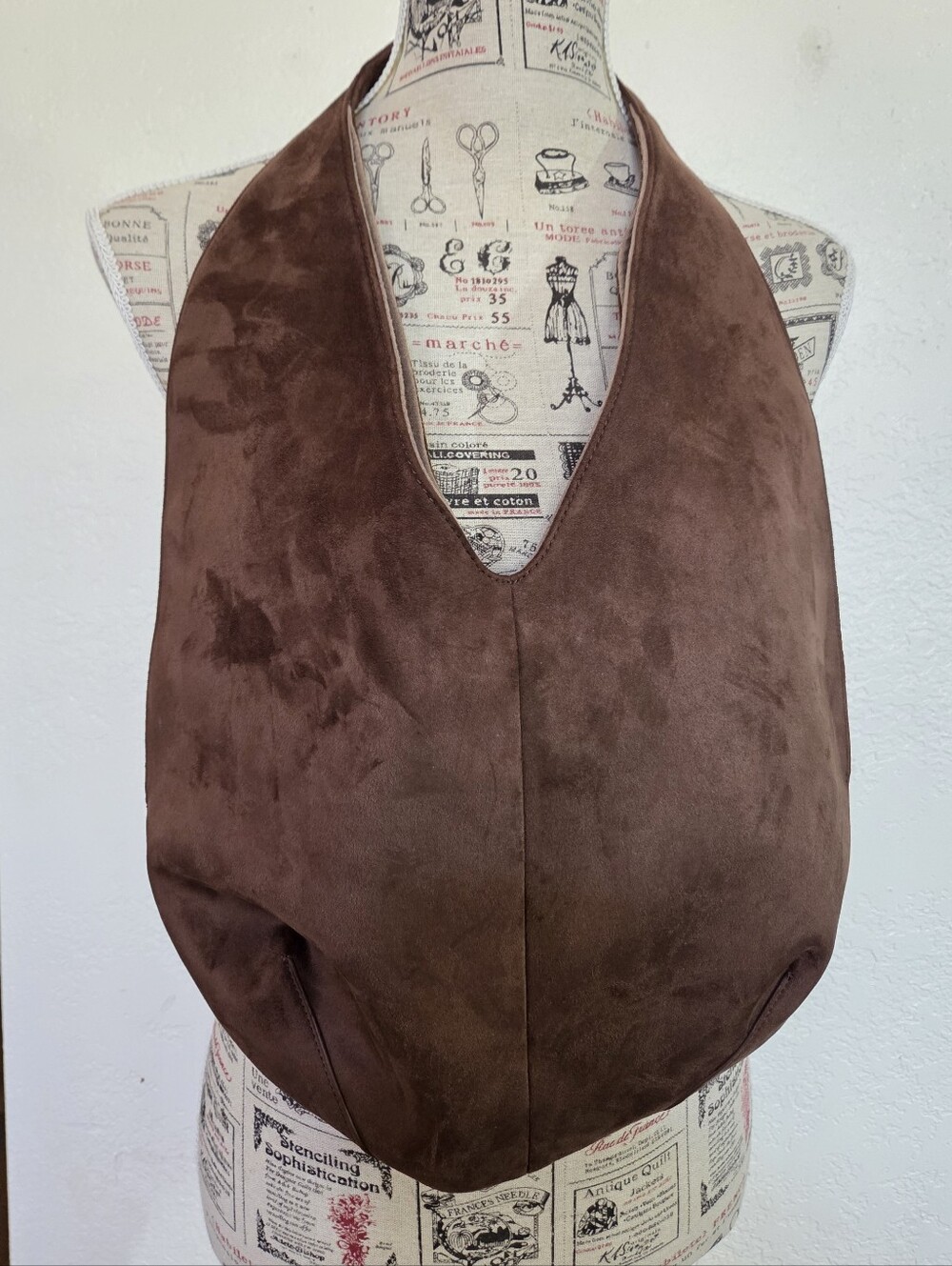 JW PEI Dara Faux Suede Hobo Bag Mocha Brown Purse